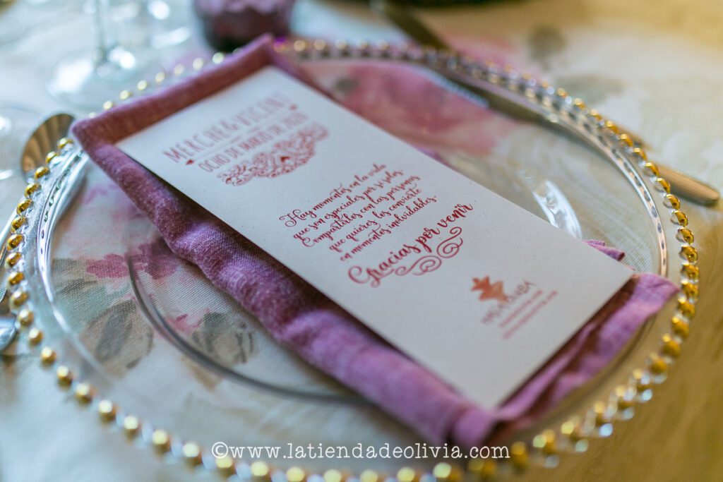 Invitaciones y minutas de boda en Tarragona