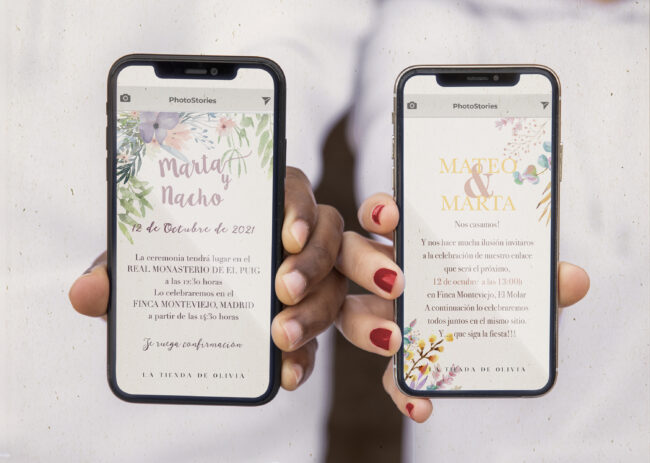 invitacion de boda digital para móvil