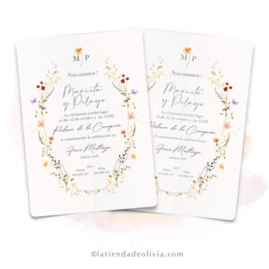 Invitaciones de boda modelo MARIETA