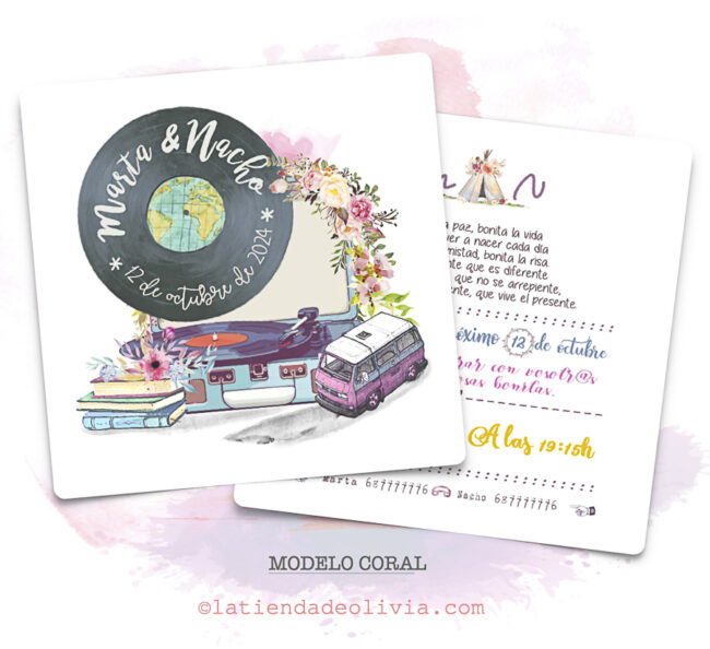 Diseño del modelo de invitación de boda