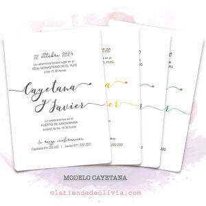 Diseño del modelo de invitación de boda clasica elegante