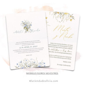 disenos-de-invitaciones-originales-y-elegantes_la-tienda-de-olivia- con -flores-silvestres
