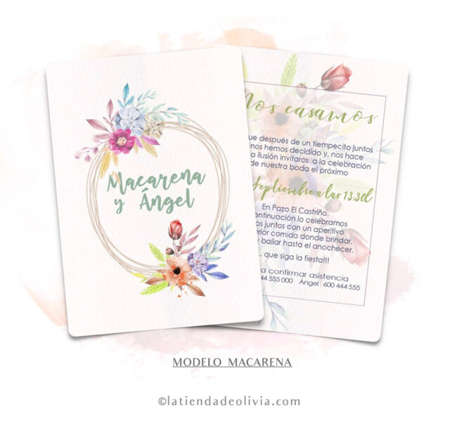 Diseño del modelo de invitación de boda con flores muy dulce