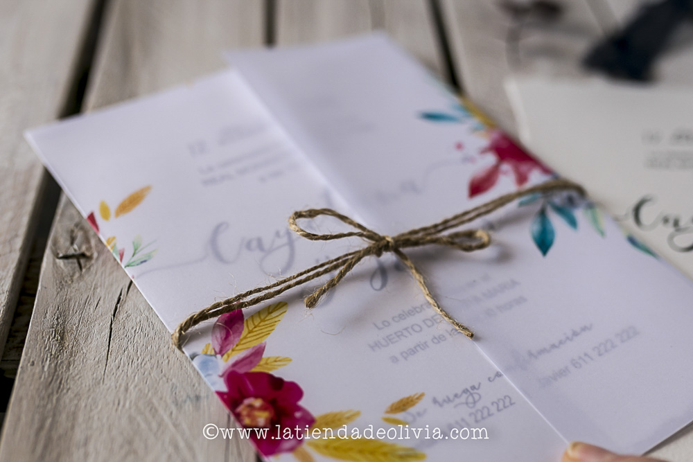 invitaciones papel vegetal