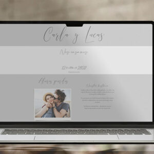Diseño de web de boda elegante con estilo artesanal y natural