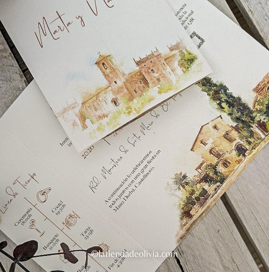 Invitaciones de boda MODELO TRIPTICO - Imagen 3