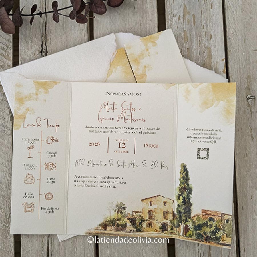 Invitaciones de boda MODELO TRIPTICO - Imagen 4