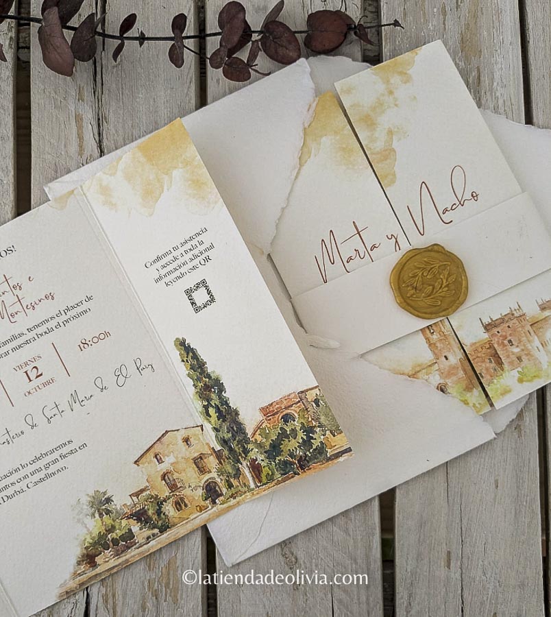 Invitaciones de boda MODELO TRIPTICO