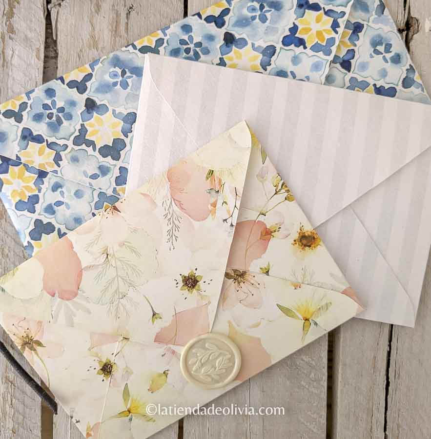 Sobres Impresos personalizados para invitaciones de boda - Imagen 4