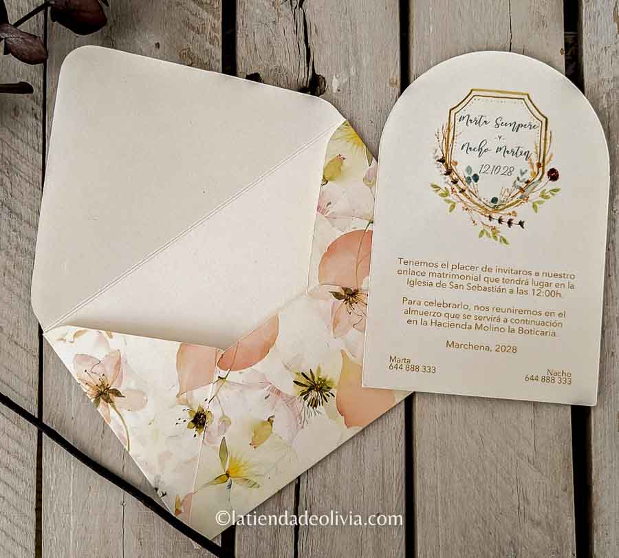 Sobres Impresos personalizados para invitaciones de boda - Imagen 3