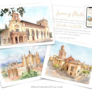 Invitaciones de boda - PERSONALIZADO EN ACUARELA