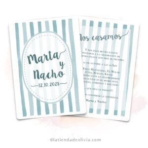 Invitaciones de boda - RAYAS