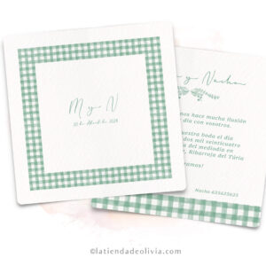 Invitaciones de boda Modelo VICHY