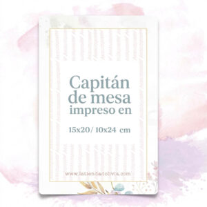 CAPITAN DE MESA en 10x24 o 15x20 cm